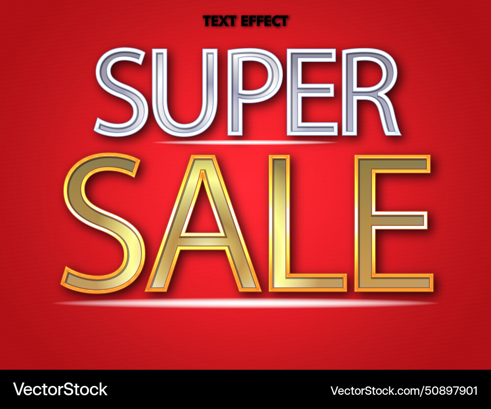 Modern poster design template 3d text effect mock Modern poster design template 3d text effect mock vector image
