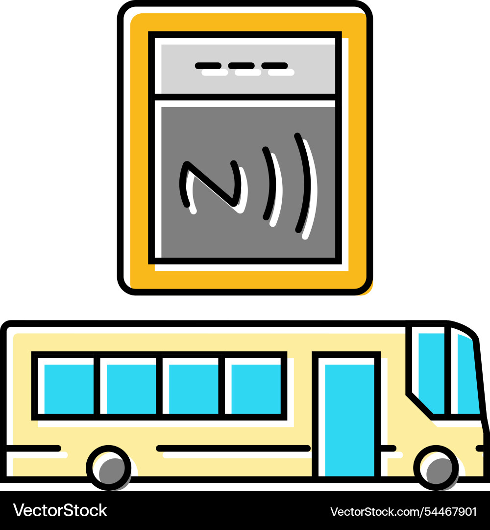 Phone tapping object nfc technology color icon Phone tapping object nfc technology color icon vector image