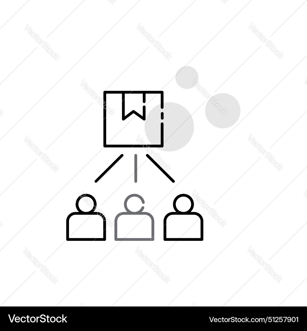 Predictive demand forecasting icon design vector image