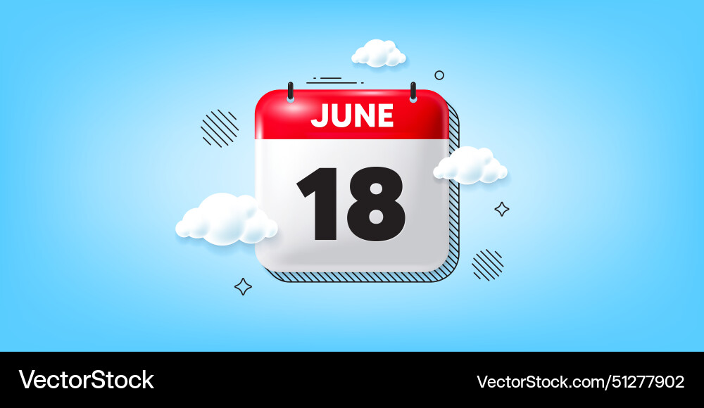18th day of the month icon event schedule date 18th day of the month icon event schedule date vector image