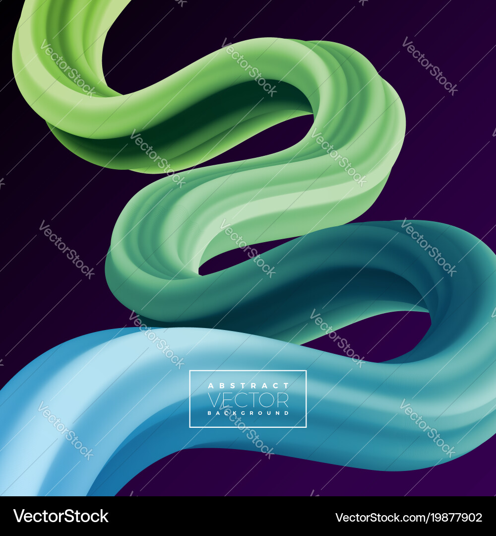 Abstract 3d colorful curve line background Vector Image