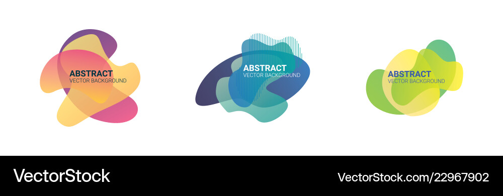 Abstract Color Gradient Shapes vector image