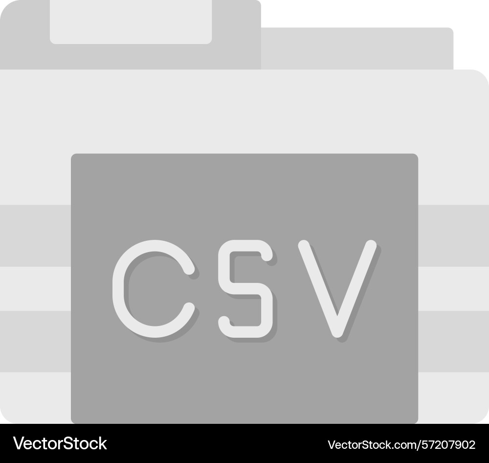 Csv folder icon Vector Image