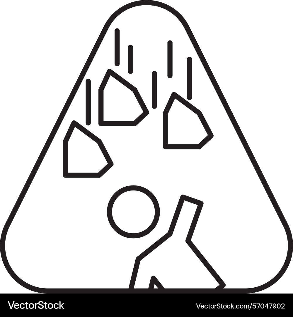 Falling objects line icon design vector image
