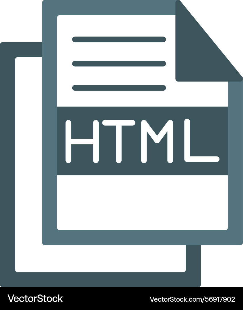 Html file icon Vector Image