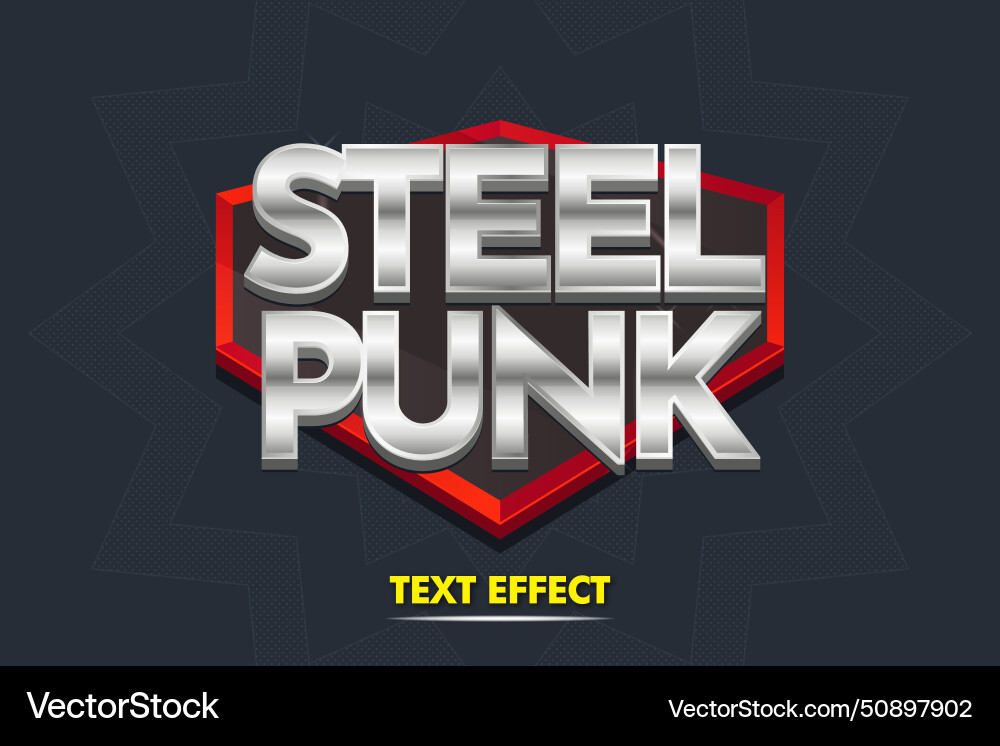 Modern poster design template 3d text effect mock Modern poster design template 3d text effect mock vector image