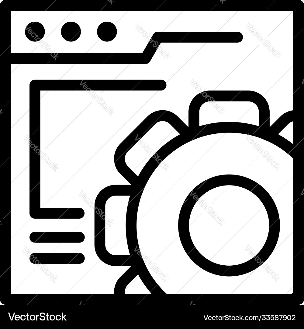 Page setting icon outline style Page setting icon outline style Vector Image
