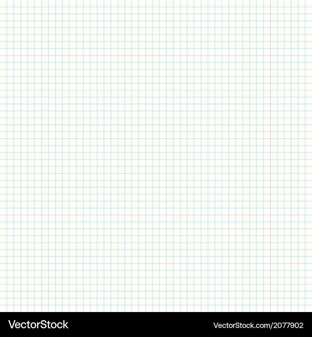 Square Ruled Paper - Notebook Page vector image