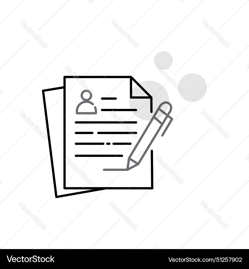 Written task content creation icon design vector image