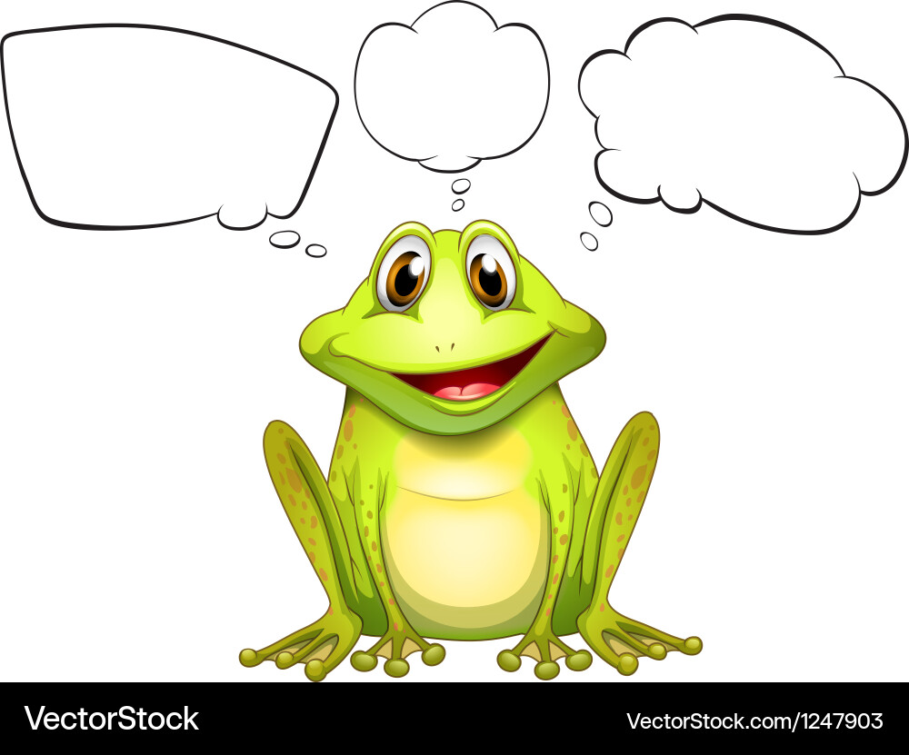 A frog with empty callouts vector image