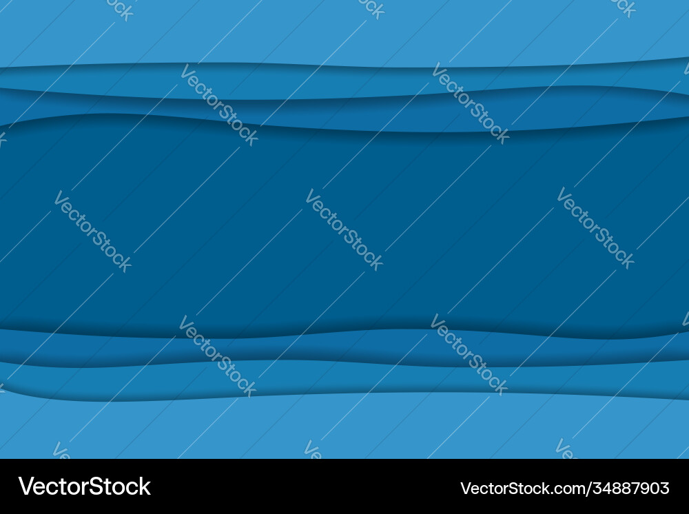 Abstract background paper cut style with layers vector image