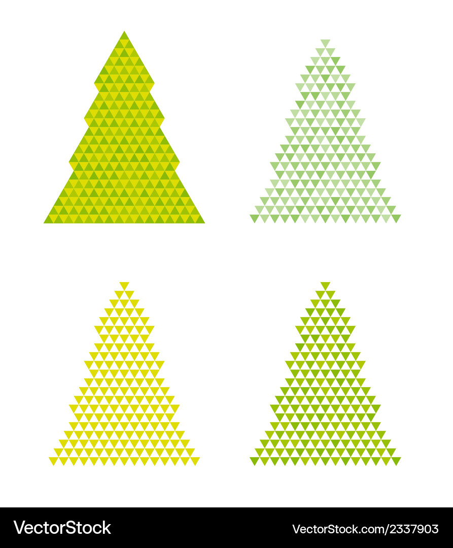 Abstract trees with reversed triangle on the top Vector Image