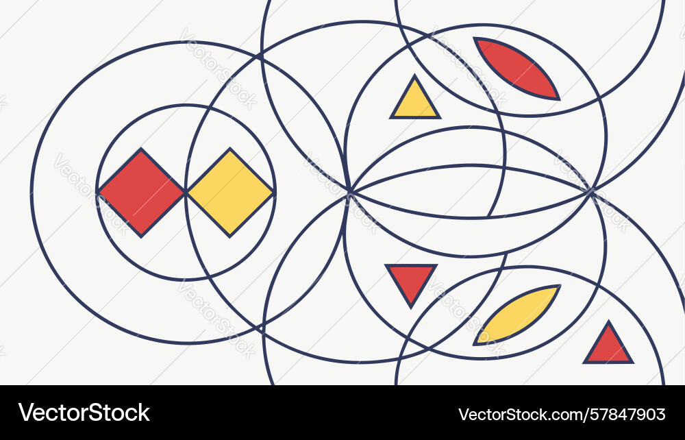 Dynamic abstract circular geometric pattern vector image