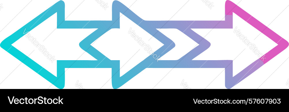 Dynamic progress arrows abstract directional flow vector image