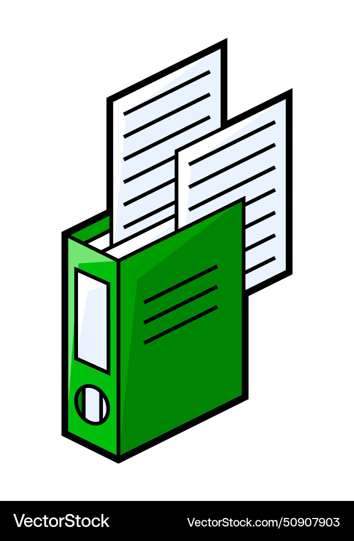 Folder for paper icon in isometry image Vector Image