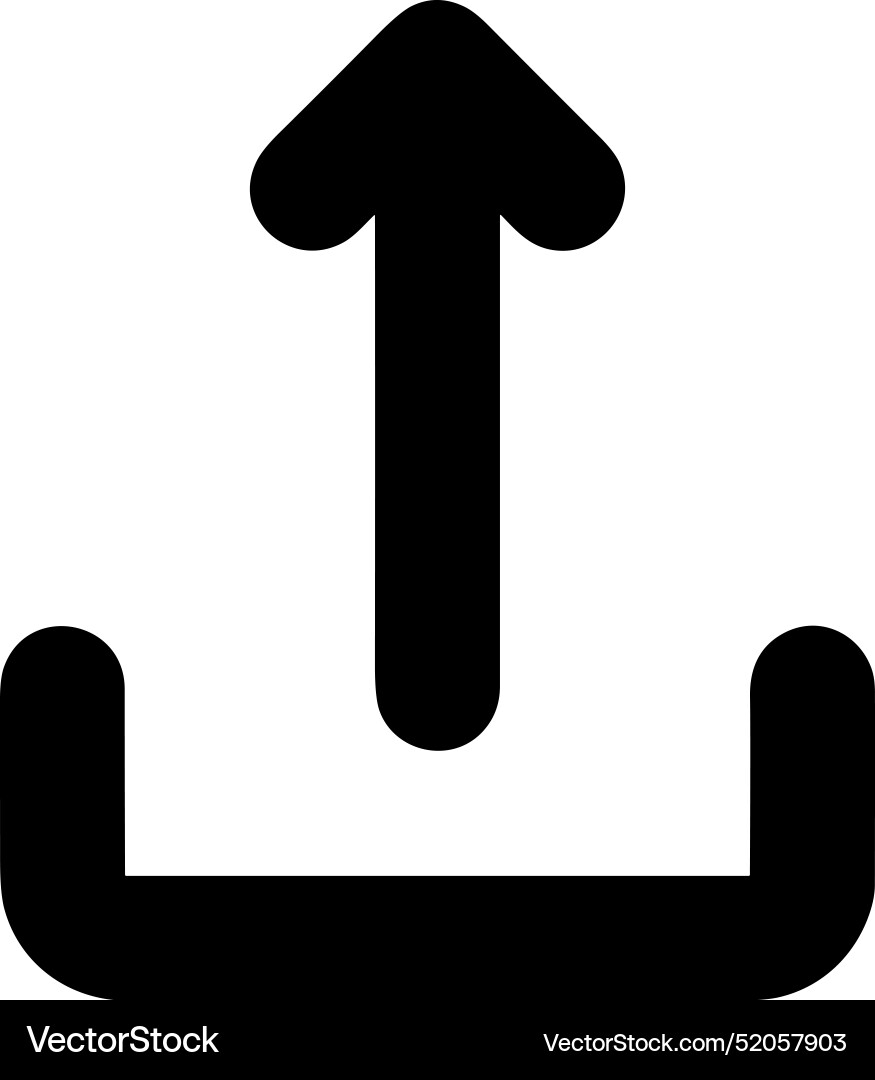 Upload outline icon symbol image Upload outline icon symbol image Vector Image