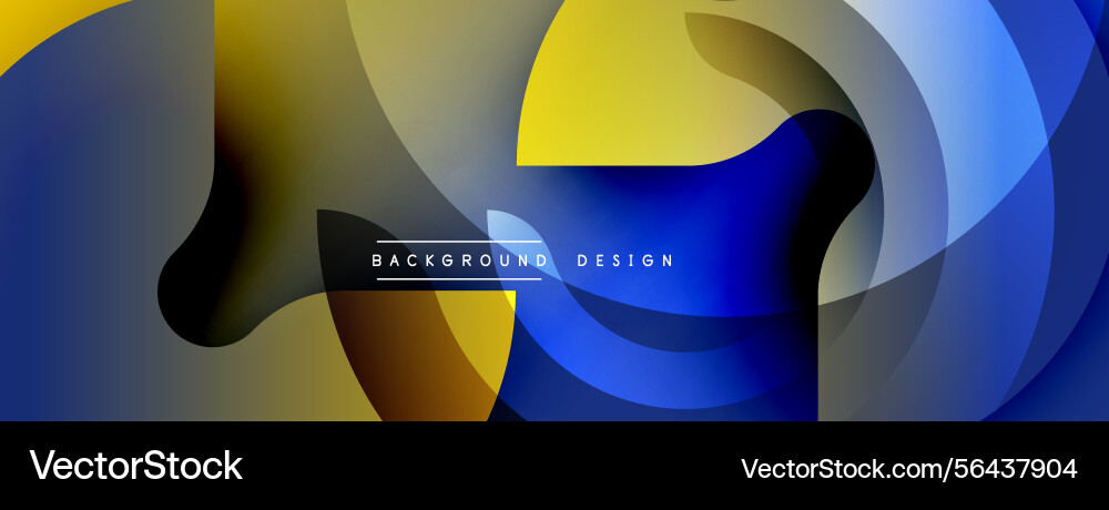 Abstract fluid shapes overlap creating dynamic Vector Image
