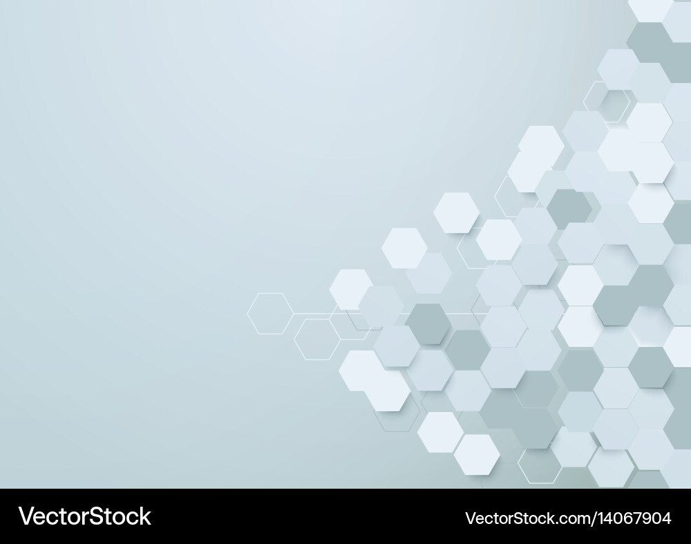 Abstract hexagons background vector image