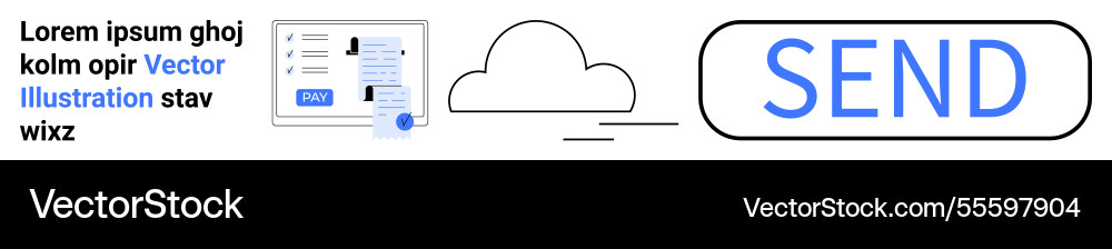 Cloud storage file upload with progress bar Cloud storage file upload with progress bar vector image
