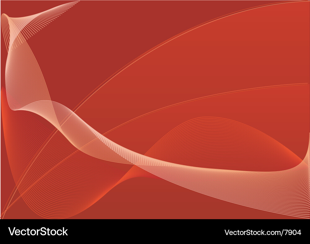 Dynamic Red Waves Background vector image