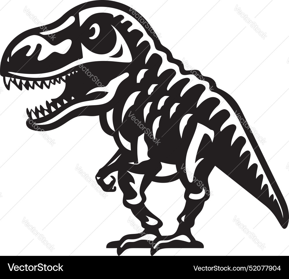 Fossilized fury dino skeleton icon ancient apex Fossilized fury dino skeleton icon ancient apex Vector Image