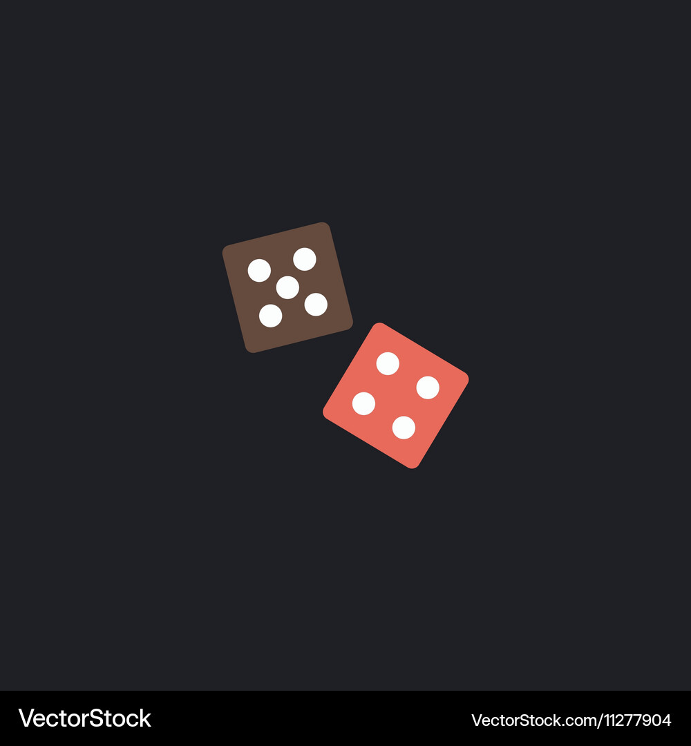 Game dice computer symbol Vector Image