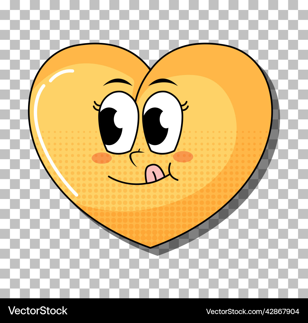 Heart with face expression Vector Image