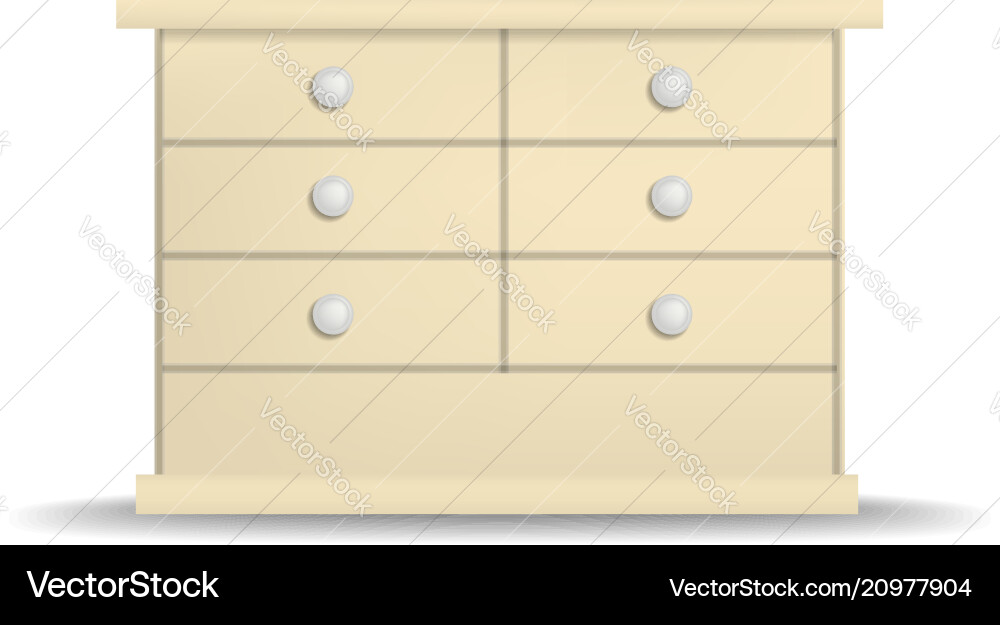 Modern drawer mockup realistic style Modern drawer mockup realistic style vector image