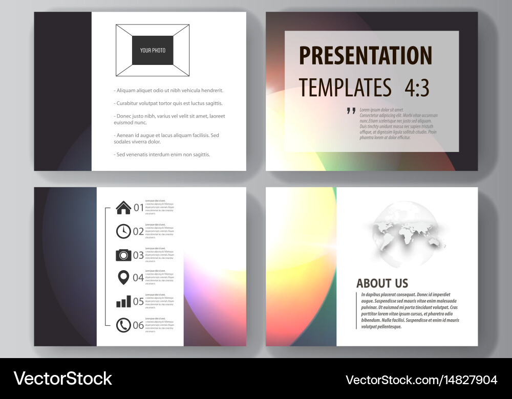 Set of business templates for presentation slides Vector Image