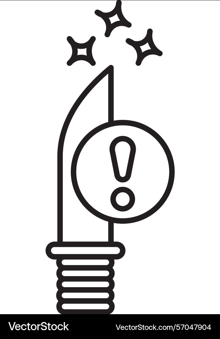 Sharp object line icon design vector image