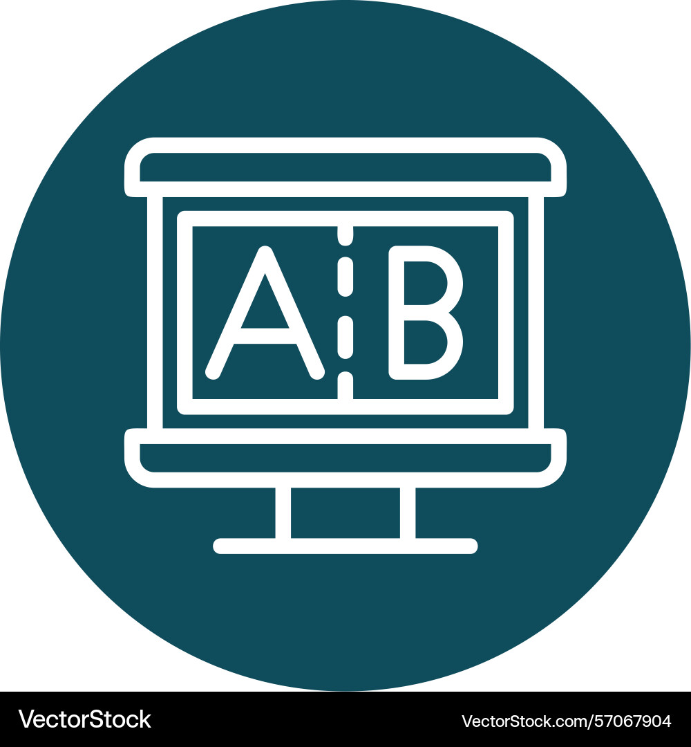 Split screen line circle style icon design Vector Image