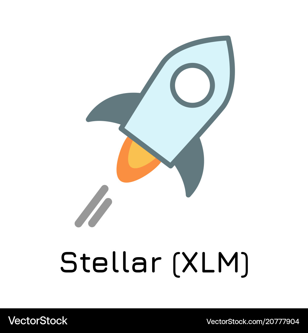 Stellar XLM Crypto Coin Icon – Royalty-Free Vector | VectorStock