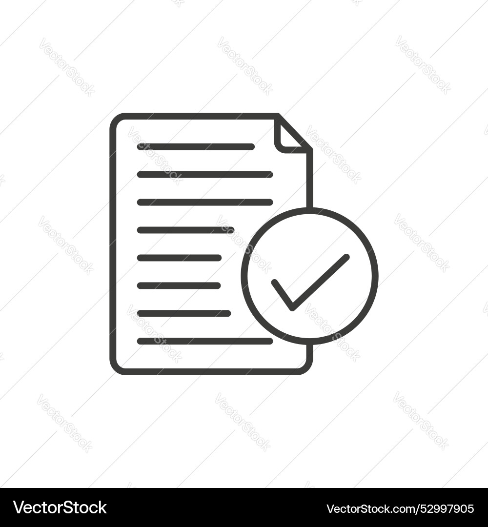 Accept document icon set summary done sign Accept document icon set summary done sign vector image