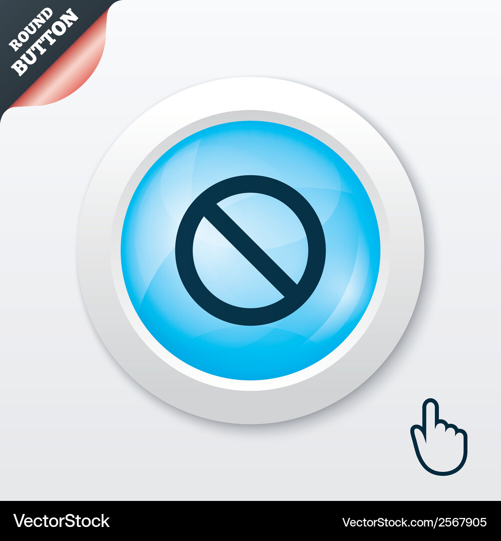 Blacklist sign icon user not allowed symbol Vector Image