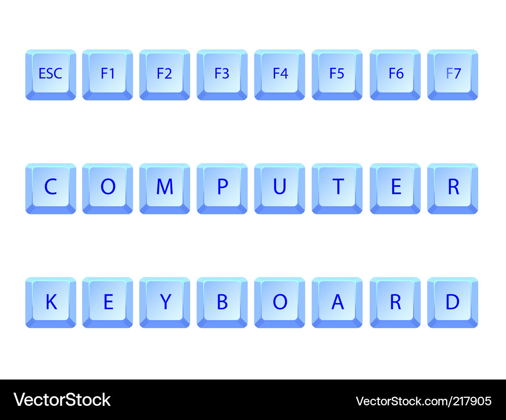 Computer keyboard Vector Image