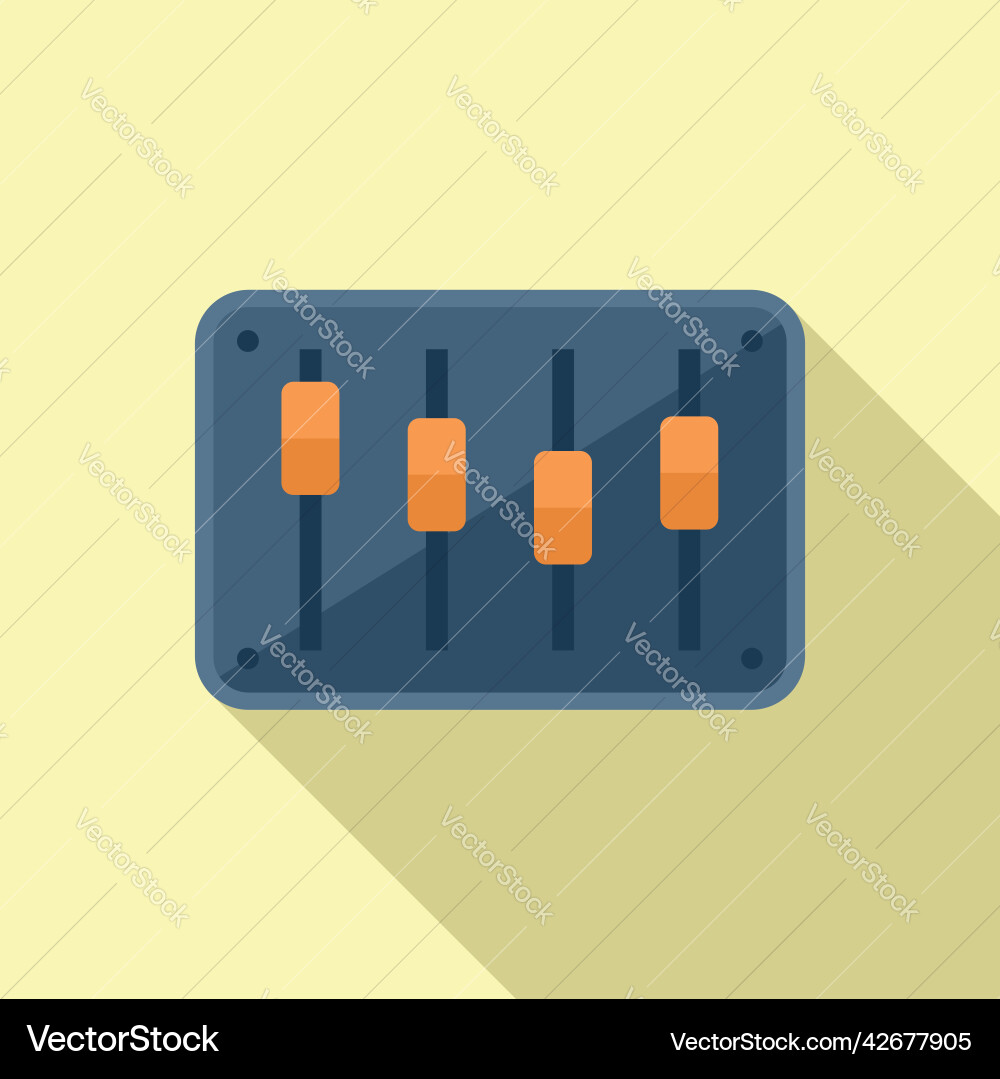 Equalizer device icon flat data system Equalizer device icon flat data system vector image