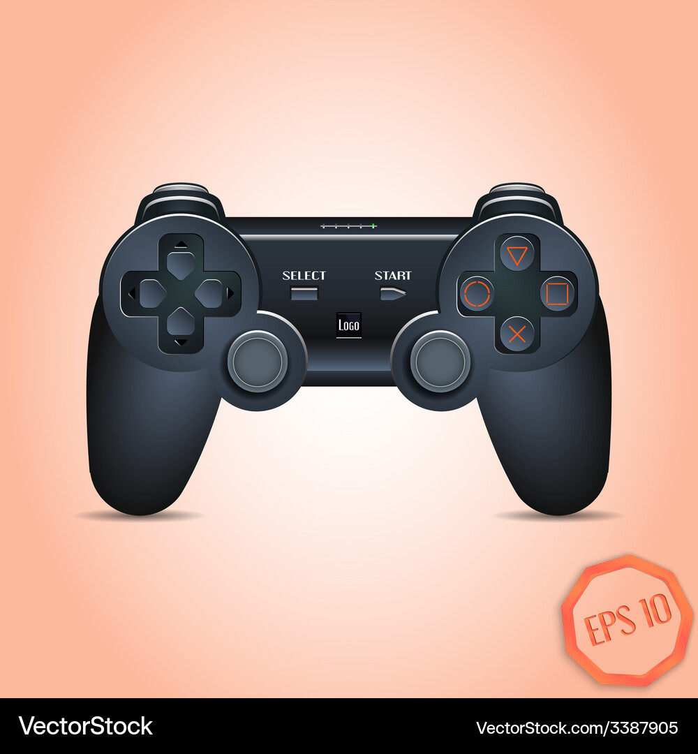 Gamepad joystick game console realistic Vector Image