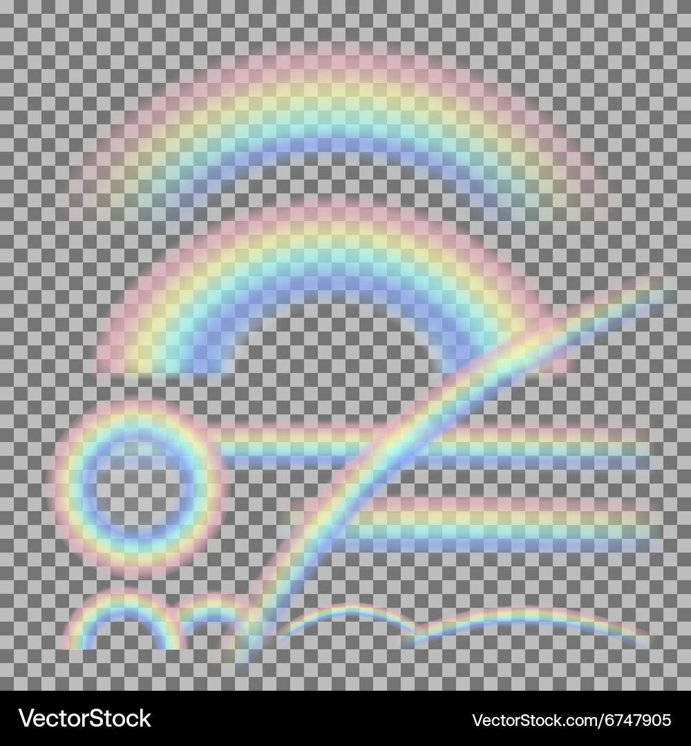 Set of different realistic transparent Vector Image