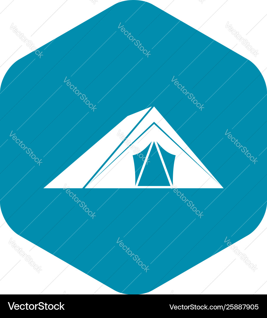 Tent icon in simple style Vector Image
