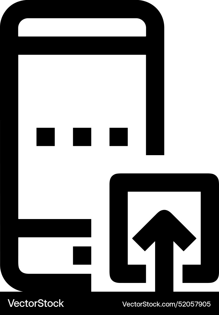 Upload outline icon symbol image Upload outline icon symbol image Vector Image