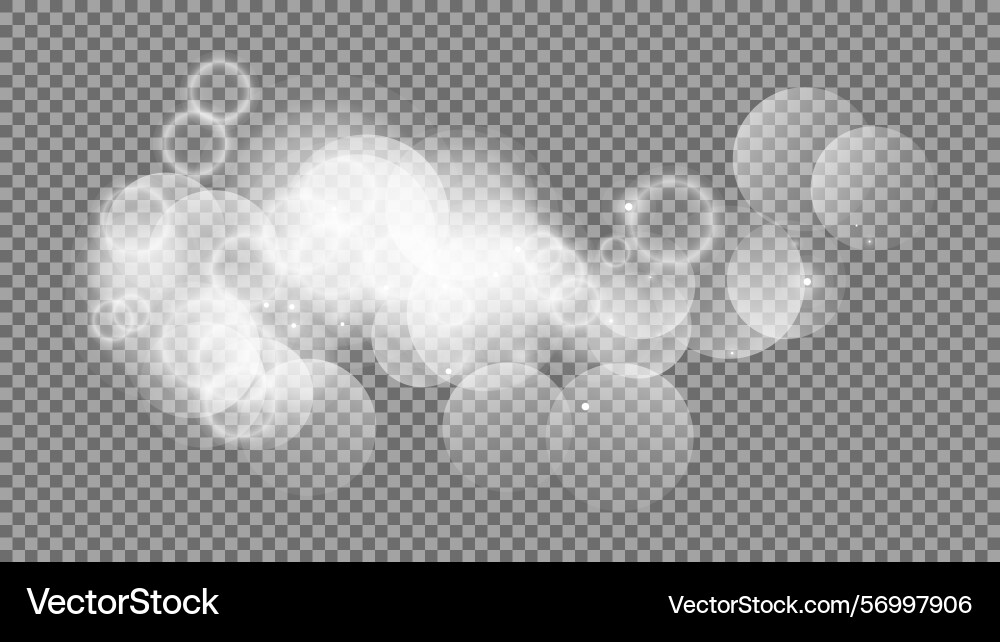 Bokeh circles on transparent background Bokeh circles on transparent background vector image