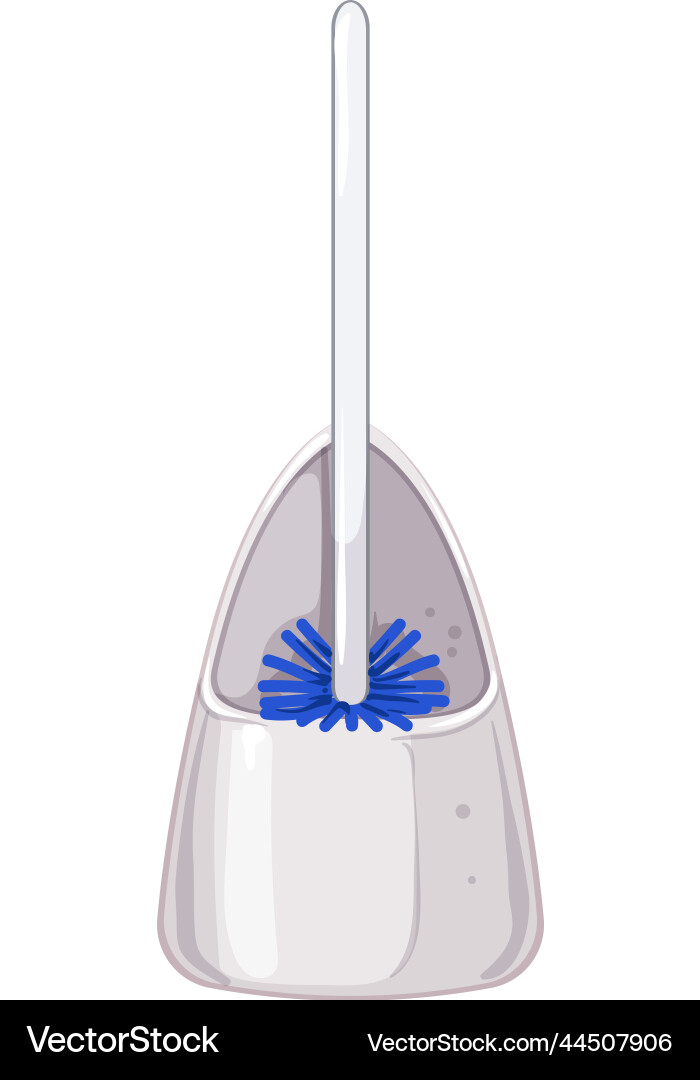 Bowl toilet brush cartoon Bowl toilet brush cartoon Vector Image
