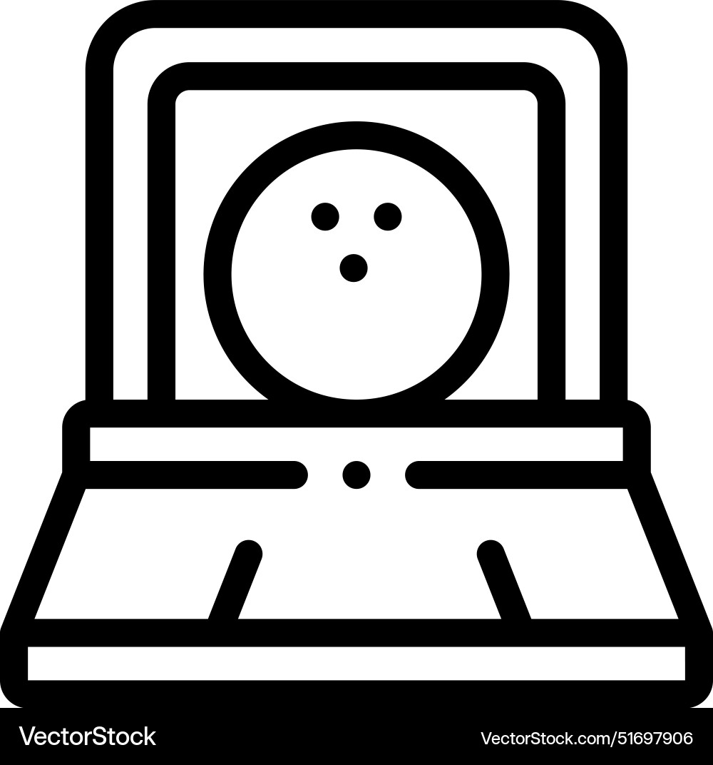 Bowling icon thin linear style design isolated Vector Image