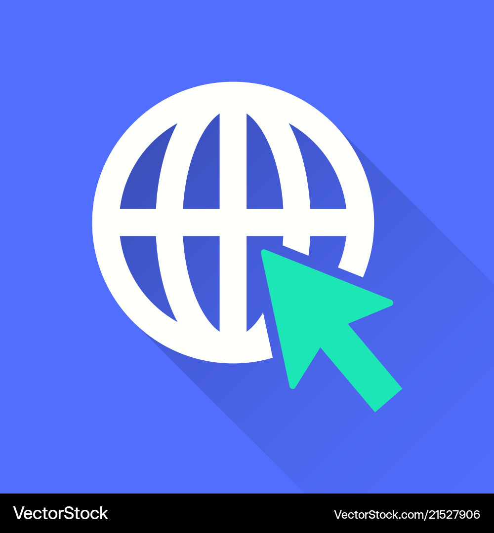 Browser Icon with Shadow vector image