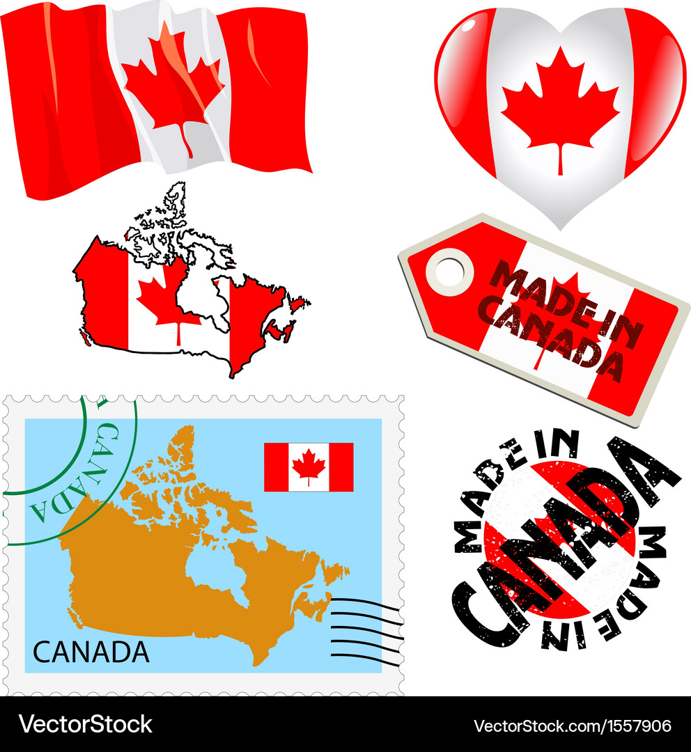 Canadian National Colors Vector Image