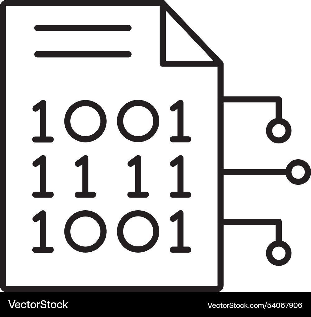 Encryption data vector image