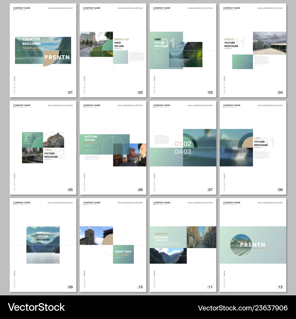 Minimal brochure templates with colorful gradient Minimal brochure templates with colorful gradient vector image