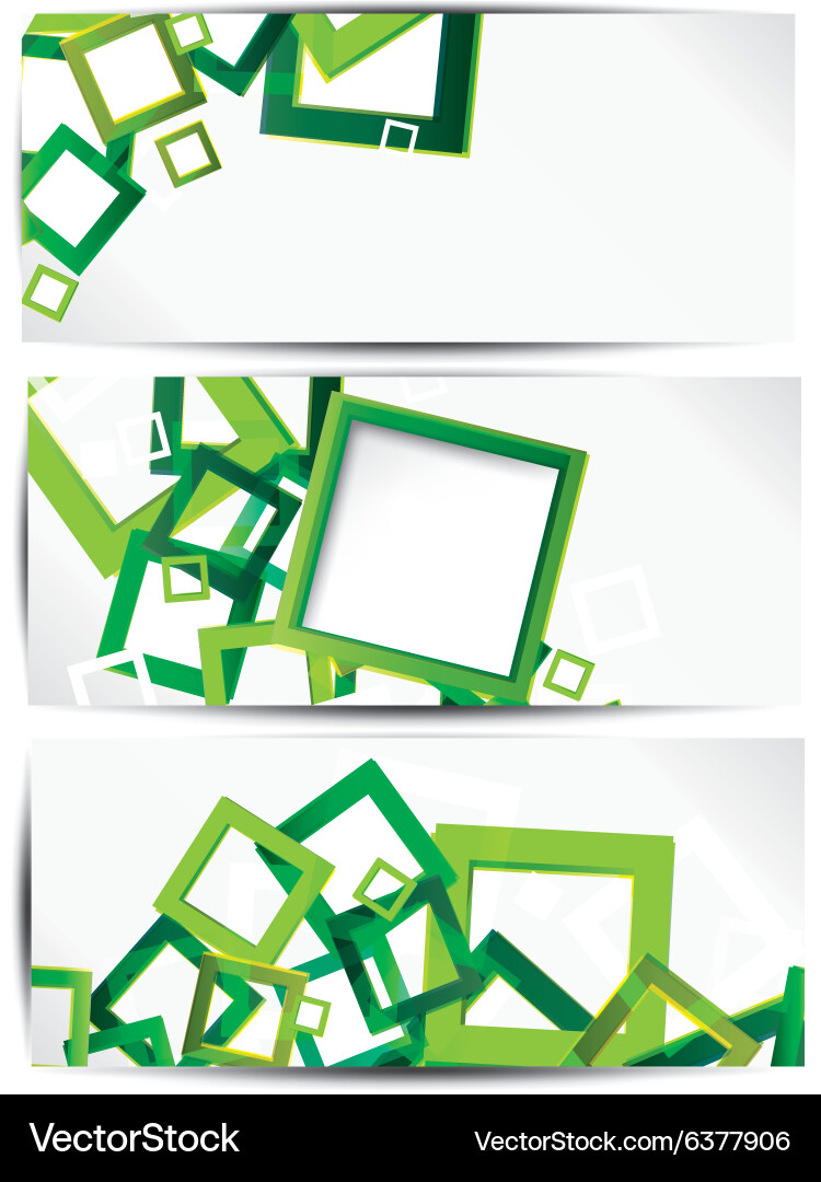 Set of abstract colorful web headers and cards vector image