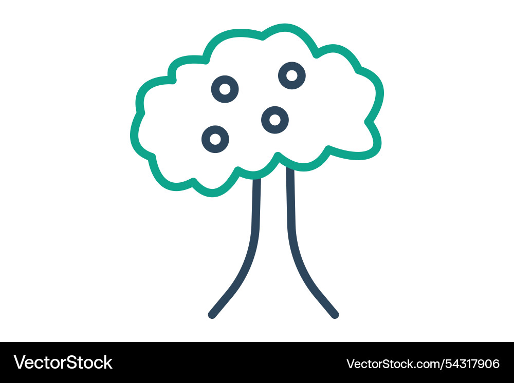 Tree icon line style related Tree icon line style related Vector Image