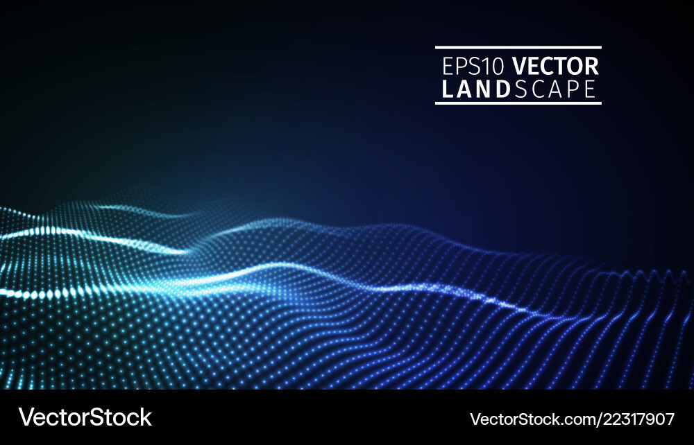 Abstract Glowing Particle Wave vector image